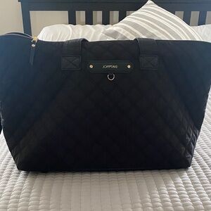 Joan & David Elegant Black Quilted Bag